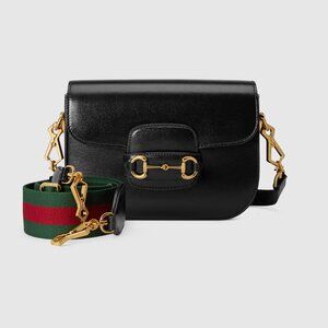 Gucci Horsebit 1955 Small Black Leather Bag